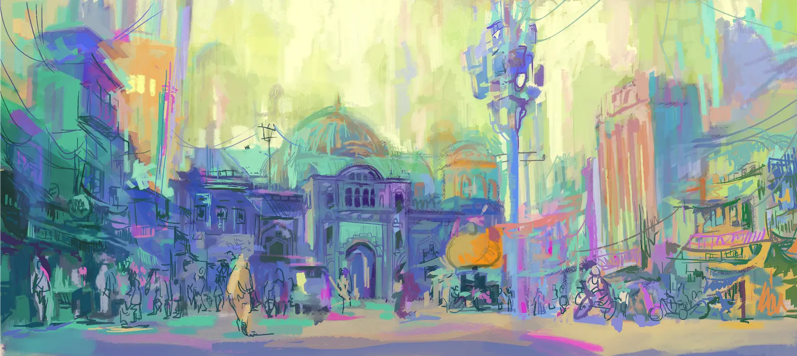 Spiderverse painting recreation by Lina Lam