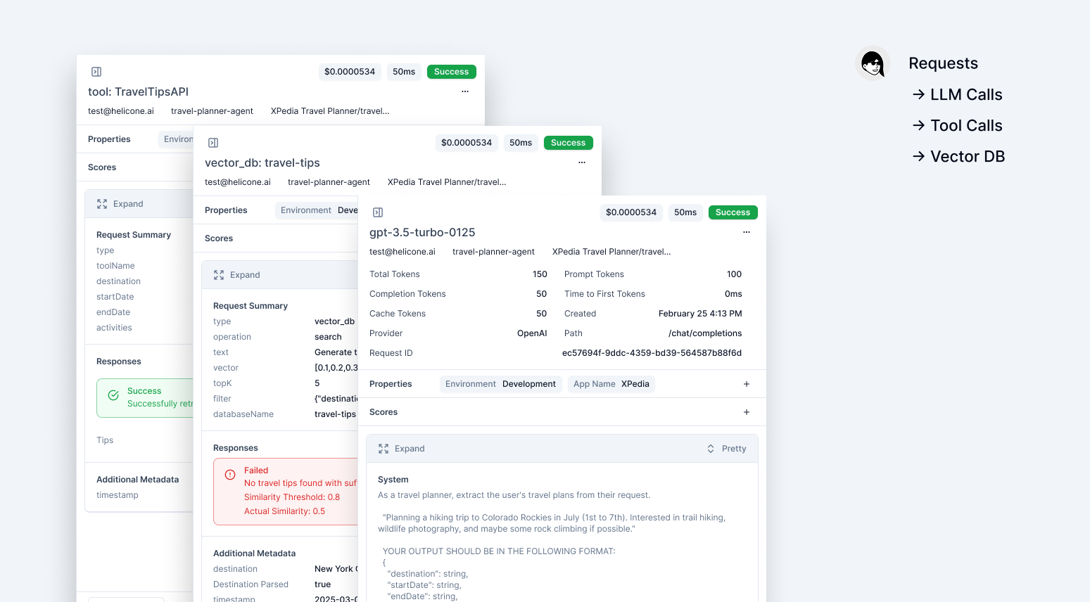 Helicone Request Page